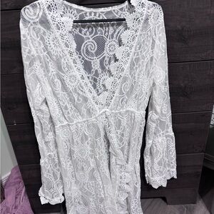Elegant White Lace Dress